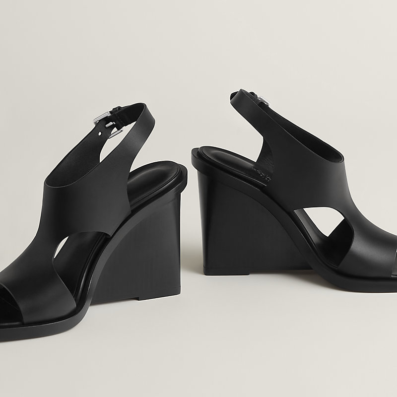 【HERMES】レザー/スエード 素敵シルエット☆Kalya 100 サンダル Kalya 100 sandal | Hermès USA